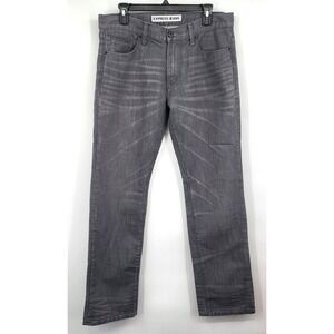 NWOT EXPRESS Slim Fit Men's Gray Straight Leg  ROCCO Jeans Size 32 x 32